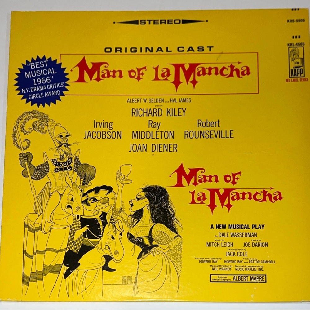 No Skips! Original Cast Man of La Mancha LP Vinyl Record Neil Warner Kiley 1966
